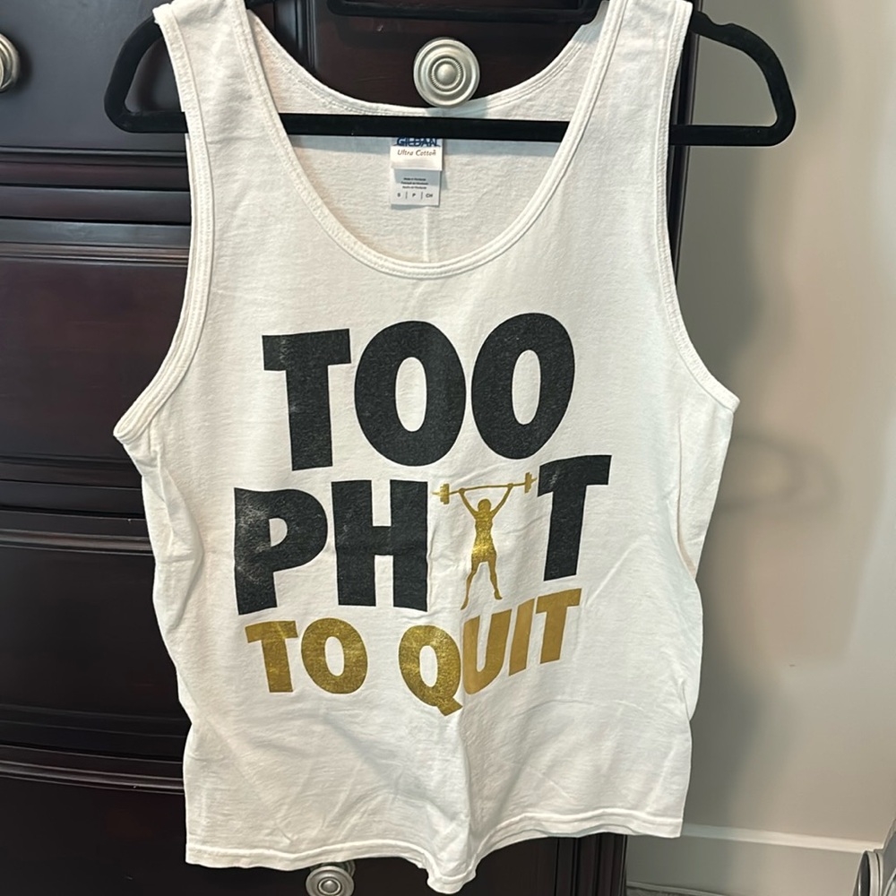 Cute tank top! Size small but fits a medium great